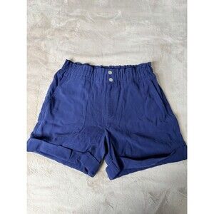 INC International Concepts Navy Blue Paperbag Waist Shorts Size 6